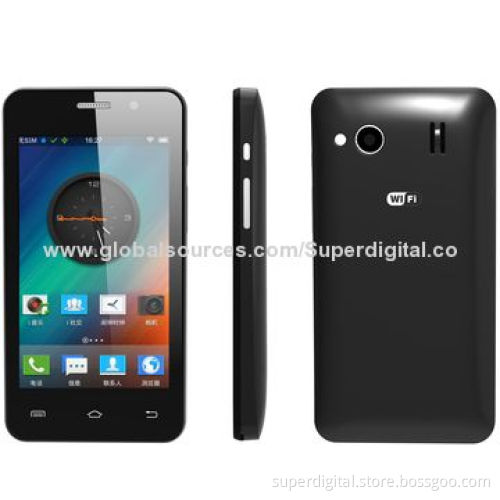 Smartphones, Google's Android 4.2.2 OS/MT6572W Dual-core, IPS Display, 0.3 + 2MP, 512MB + 4GB